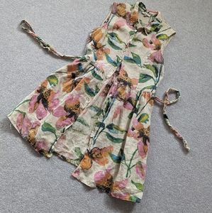 Marisa & Marie Floral Print Shirt Dress